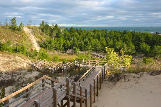 Boardwalk at the Indiana Dunes Boardwalk at the Indiana Dunes