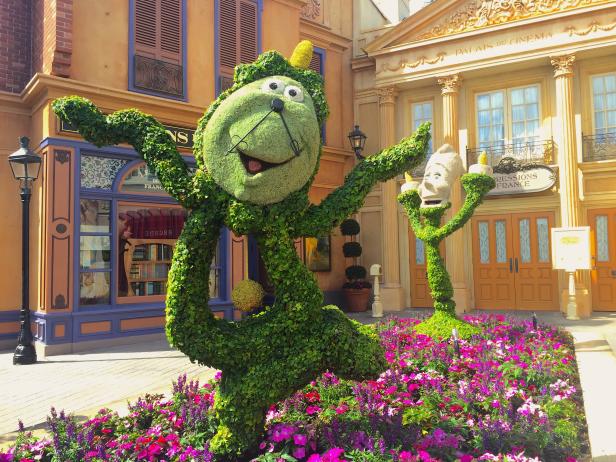 Cogsworth and Lumiere Topiaries Cogsworth and Lumiere Topiaries