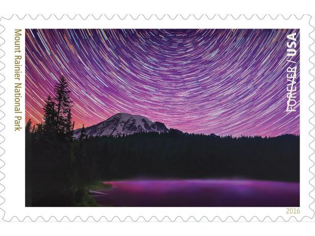 Mount Rainier National Park Stamp Mount Rainier National Park Stamp