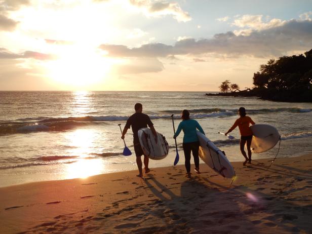 Evening Paddle Boarding Evening Paddle Boarding