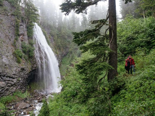 Waterfalls in Mt. Rainier National Park Waterfalls in Mt. Rainier National Park