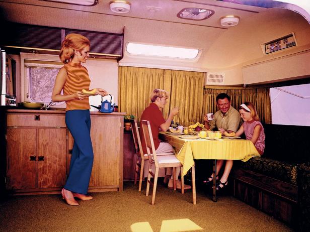 Dining Inside an Airstream Dining Inside an Airstream
