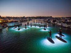 Explore the glow of an underwater show.