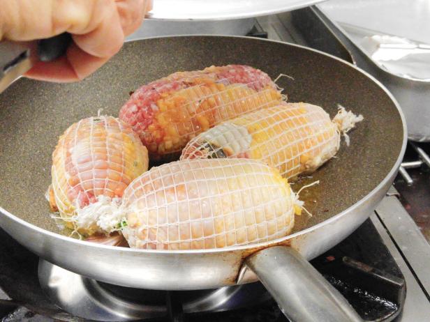 Deboned Chicken in Skillet at Rome Cooking Class Deboned Chicken in Skillet at Rome Cooking Class