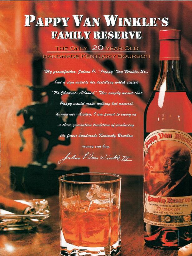 Pappy Van Winkle's Family Reserve Ad Pappy Van Winkle's Family Reserve Ad