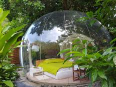 A clear dome at Le Domaine Des Bulles in Martinique