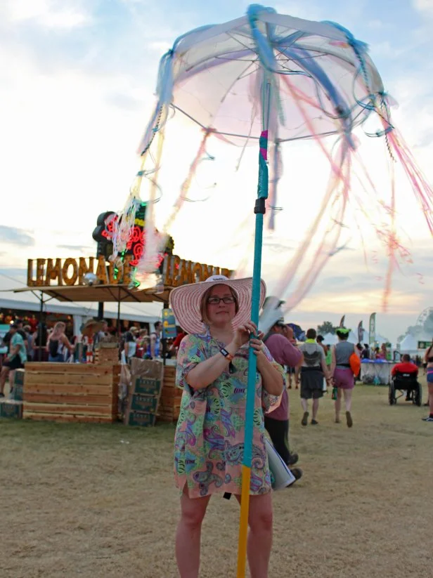 Bonnaroo Attendee Carrying Jellyfish Totem