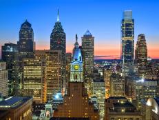 Sleek, modern buildings dominate Philadelphia’s skyline. Until 1987, a gentlemen’s agreement limited building construction to the height of City Hall. Today, lights emanate from dozens of buildings, making the nation’s fifth largest city sparkle.