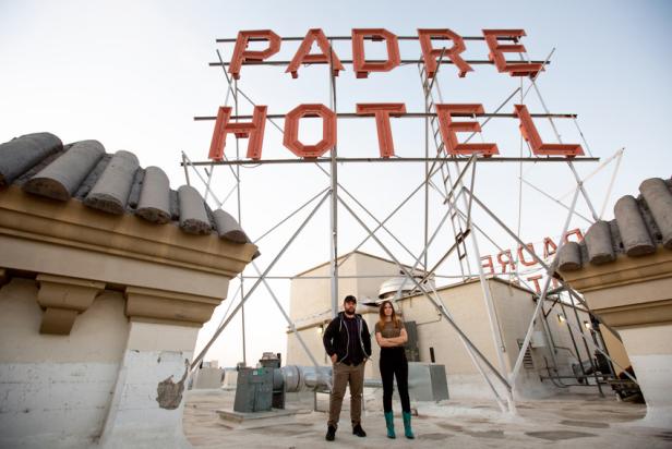 Jack Osborne and Heather Taddy from Portals To Hell at the Padre Hotel in California