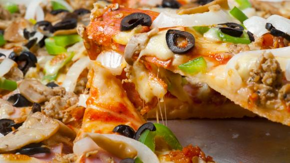 Pizza With A Variety Of Toppings

http://www.travelchannel.com/Places_Trips/Travel_Ideas/Travel_Tips/Cheap_Eats_In_The_Big_Apple