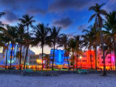  'View of South Beach at Dusk'