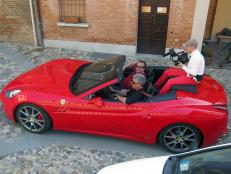 Tony in a Ferrari