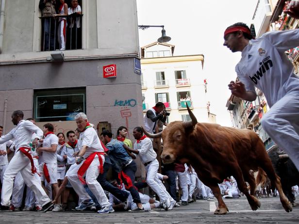 Running of the Bulls, Pamplona, Spain Running of the Bulls, Pamplona, Spain