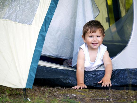 toddler in tent while camping toddler in tent while camping