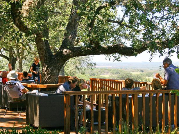 pedernales cellars, deck, view, winery, vineyard, stonewall, texas pedernales cellars, deck, view, winery, vineyard, stonewall, texas
