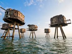 abandoned, wwII, maunsell sea forts, kent, england