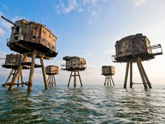 abandoned, wwII, maunsell sea forts, kent, england