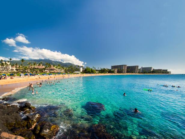 Kaanapali Beach, view, Maui, Hawaii Kaanapali Beach, view, Maui, Hawaii