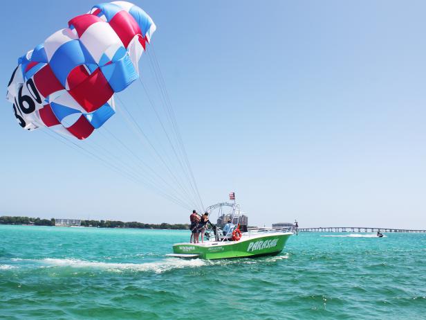 Xtreme H20 Sports, parasailing, boat, Destin, Florida