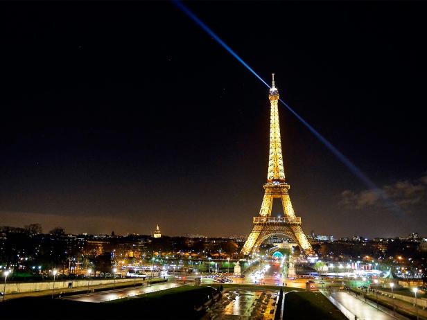 Eiffel Tower, lights, Paris, France