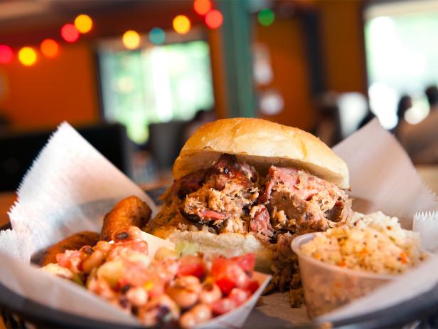 Luella's Bar-B-Que, pulled pork, Asheville, North Carolina Luella's Bar-B-Que, pulled pork, Asheville, North Carolina