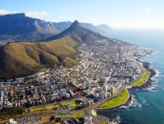 Cape Town, water front, mountains, South Africa