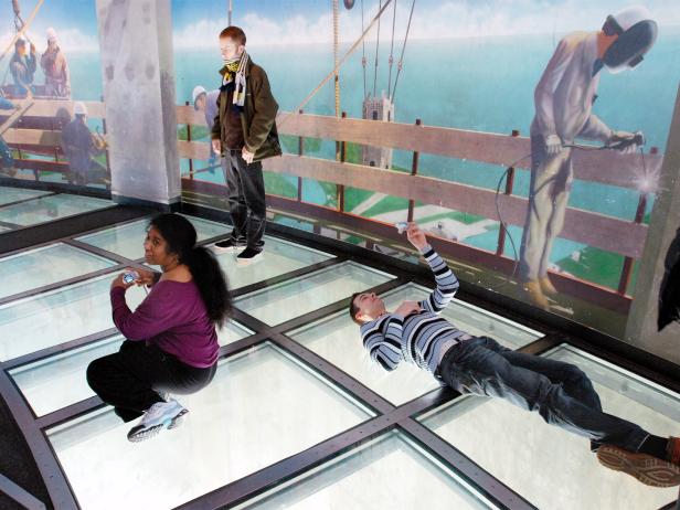 CN Tower, glass floor, Toronto, Canada CN Tower, glass floor, Toronto, Canada