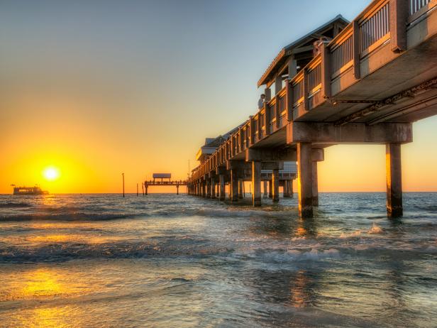 ocean, beach, florida, sunset, dock ocean, beach, florida, sunset, dock