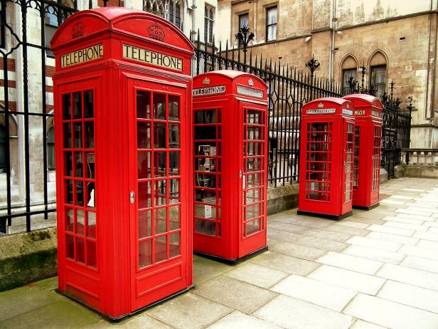 red telephone boxes, phone booth, attraction, london, united kingdom, street