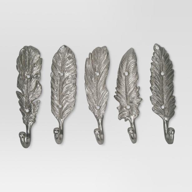 Feather Hooks, Set of 5