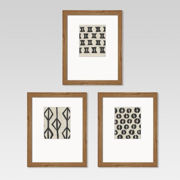 Framed Graphic Tribal Pattern Art Set