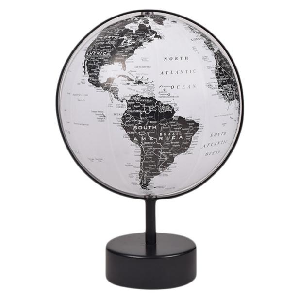 Black & White World Globe