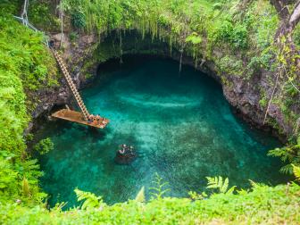 To sua ocean trench in Upolo, Samoa, South Pacific