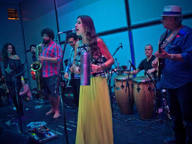 Band performing in Brasilia, Brazil