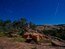Stargazing at Enchanted Rock State Natural Area in Texas