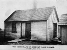 circa 1930:  The birthplace of Herbert Hoover (1874 - 1964), the 31st President of the United States, in West Branch, Iowa.  (Photo by Hulton Archive/Getty Images)