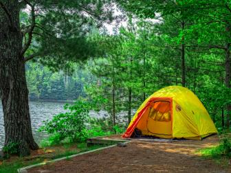 Lost Lake campsite, Voyageurs National Park, Minnesota, USA.