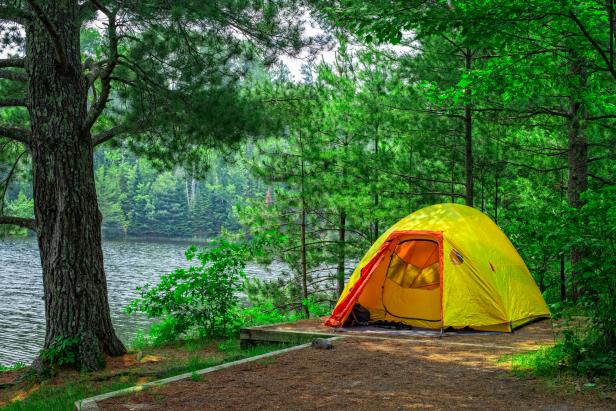 Lost Lake campsite, Voyageurs National Park, Minnesota, USA.