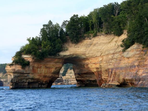 Natural arch rock formation