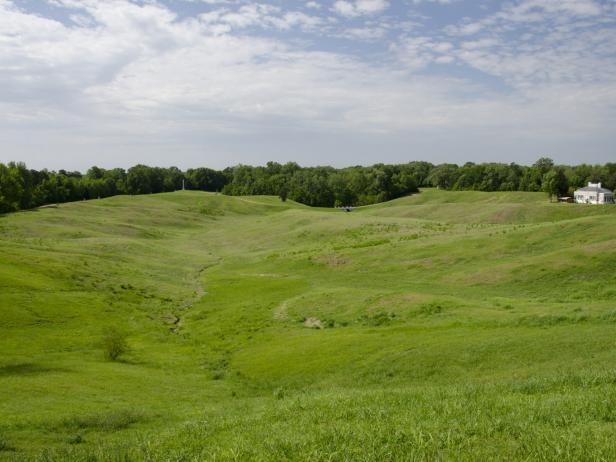Battlefield landscape, Vicksburg National Military Park, Vicksburg, Mississippi, USA