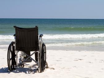 Wheelchair At Beach