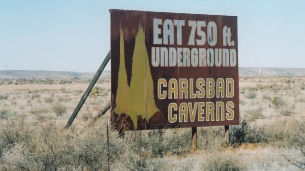 Carlsbad Caverns billboard sign
