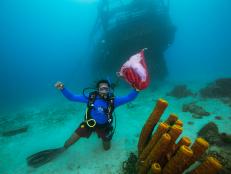 PADI Diving for Trash in Barbados