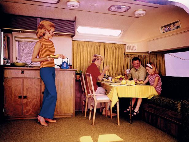 Dining Inside an Airstream