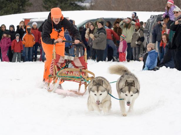 Ganondagan Winter Games Dog Sledding