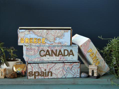 How to Make a Map Keepsake Box for Your Travel Trinkets