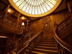 A beautiful replica of the grand staircase that was located near the first-class cabins. Employees of the museum have reported seeing the spirit of John Astor here. At the time of the Titanic's voyage Mr. Astor was one of the wealthiest men in the entire country, so it makes perfect sense that his spirit would be seen in a first-class area.