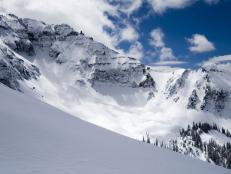 Backcountry snow bowl near Telluride, Colorado