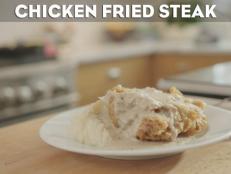 Get the recipe for Andrew Zimmern's chicken fried steak inspired by season 9 of Bizarre Foods.