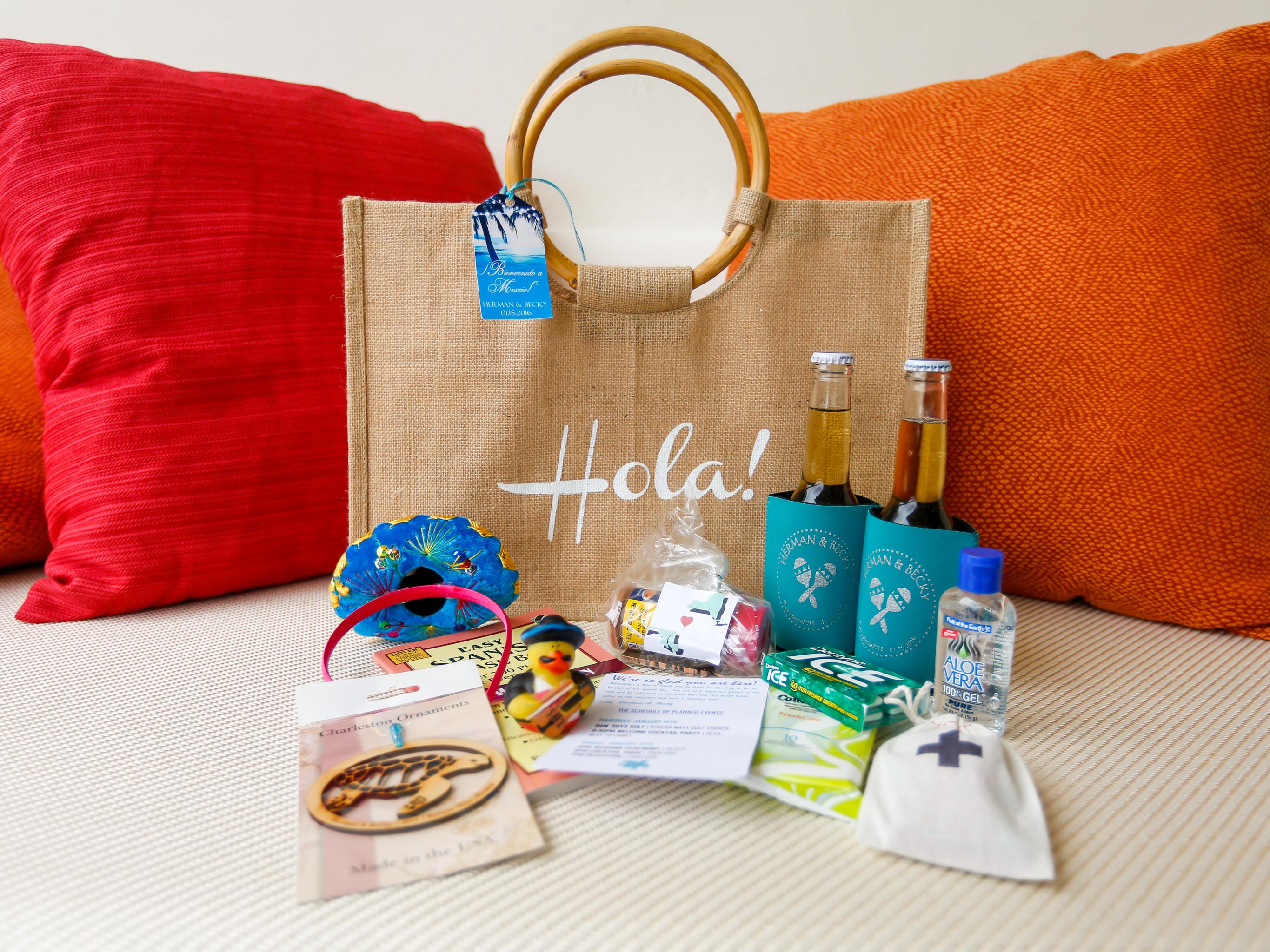 wedding favor bags for hotel guests